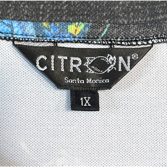 CITRON SANTA MONICA Butterflies In Flight Size 1X Pullover 3/4 Sleeve Tunic Top - Picture 4 of 10